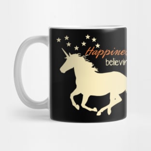 happiness is believing in unicorn animals unicorn Mug